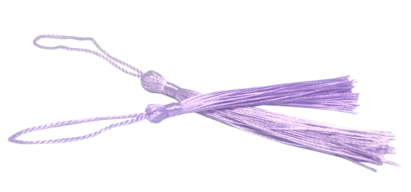 100pcs Lilac Tassel, Thread 80mm with loop