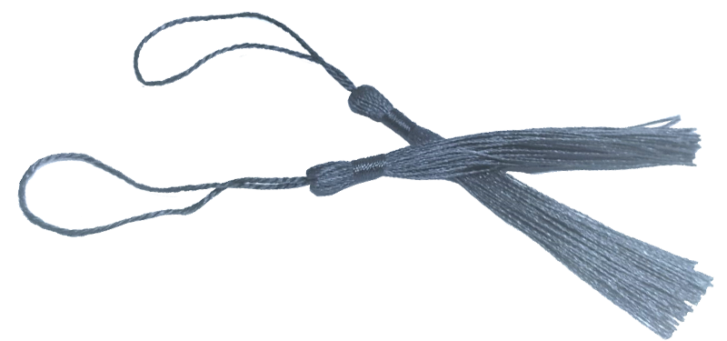 Charcoal Tassel, Thread 80mm with loop