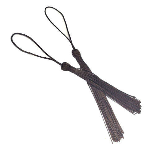 Dark Brown Tassel, Thread 80mm with loop