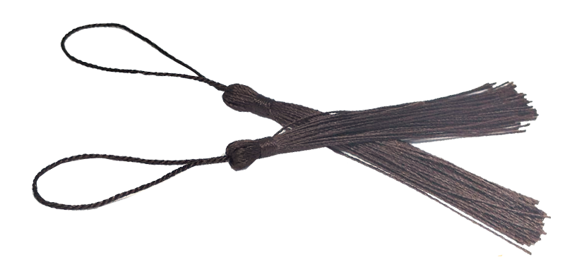 Dark Brown Tassel, Thread 80mm with loop