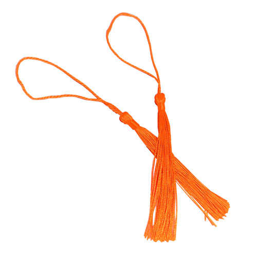 Bright Orange Tassel, Thread 80mm with loop