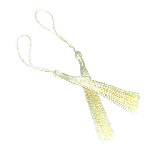 100pcs Champagne Tassel, Thread 80mm with loop