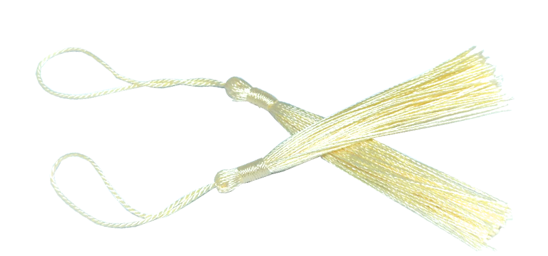 100pcs Champagne Tassel, Thread 80mm with loop