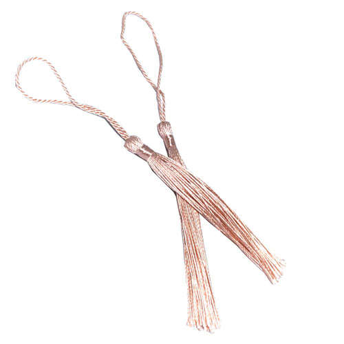 100pcs Peach Tassel, Thread 80mm with loop