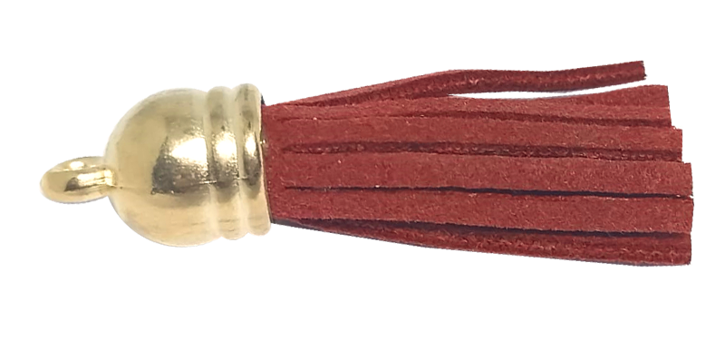 10pcs Tassel Merlot / Maroon with Golden cap