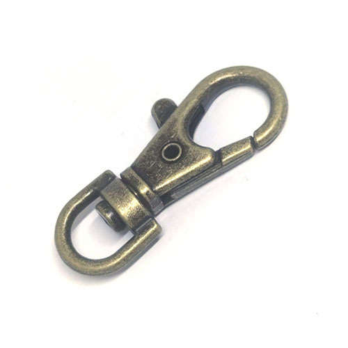 50pcs Lobster hook, Antique Brass