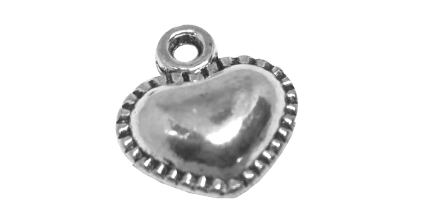 Charm, 3 Heart Charms - Embrace Affectionate Elegance
