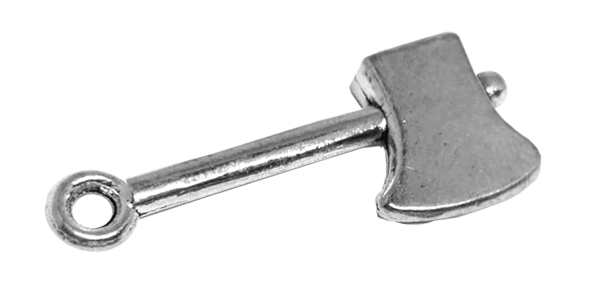 Charm, 7 Identical Silver Axe Charms