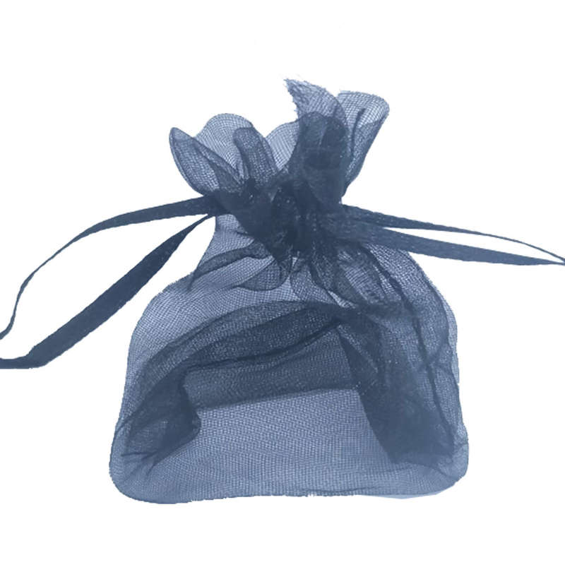 100ea Organza bag, 70x90mm, Black