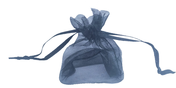 100ea Organza bag, 70x90mm, Black