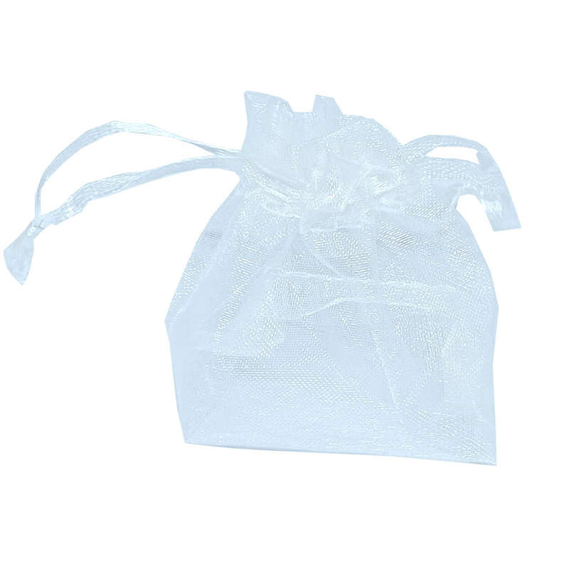 100ea Organza bag, 90x120mm, White