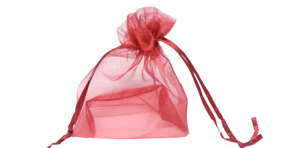 100ea Organza bag, 90x120mm, Red