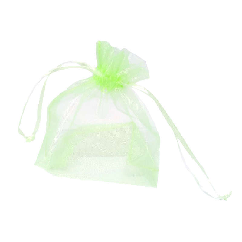100ea Organza bag, 90x120mm, Lime