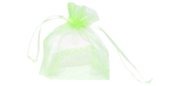 100ea Organza bag, 90x120mm, Lime