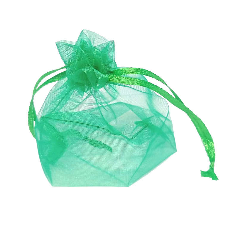 50ea Organza bag, 90x120mm, Green