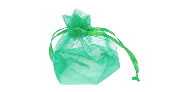 50ea Organza bag, 90x120mm, Green