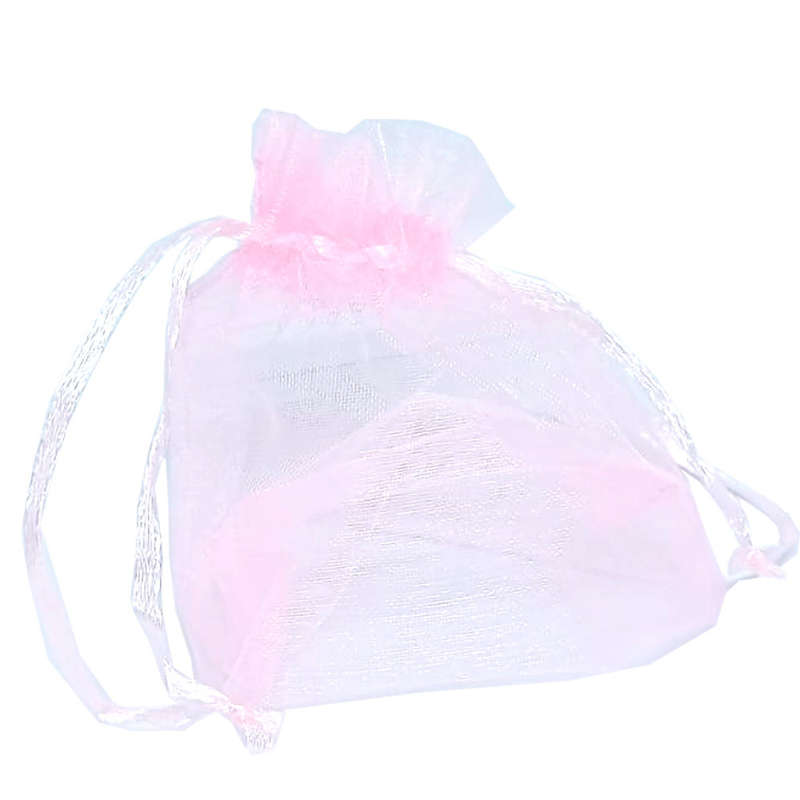 100ea Organza bag, 90x120mm, Light pink