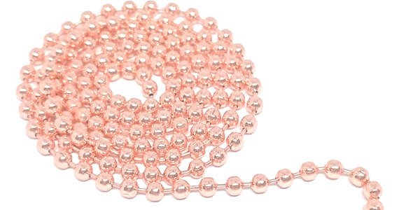 Ball chain, 3mm, Rose-Gold colour (sold per meter)
