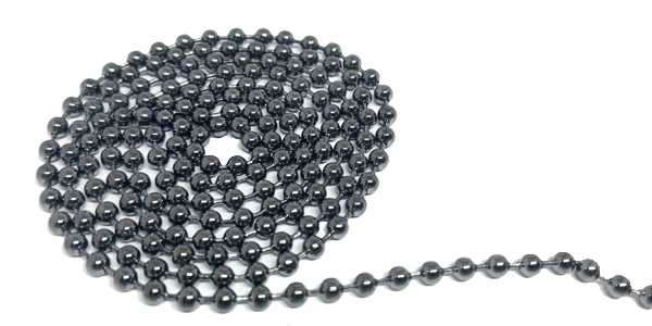 Ball chain, 3mm, Metal Black colour (sold per meter)