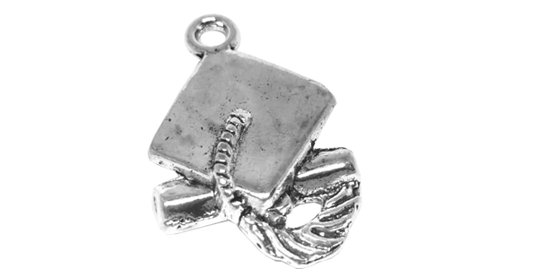 Charm, 6 identical Graduation Cap Charms