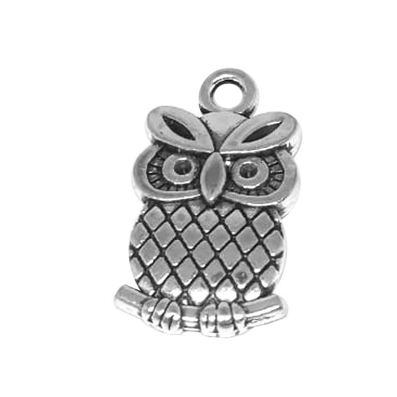 Charm, 18 Small owl charms