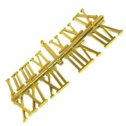 Clock set of Roman Numerals, 30mm, Gold