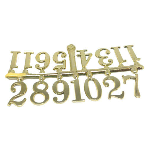 Clock set of Decimal Numerals, 23mm, Gold