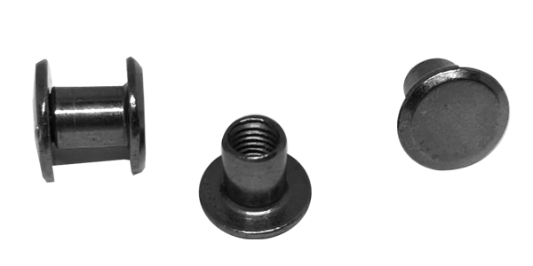 Interlocking screw 6mm, Metal Black