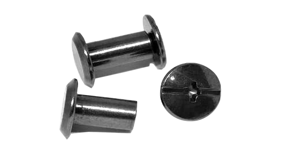 Interlocking screw 10mm, Metal Black