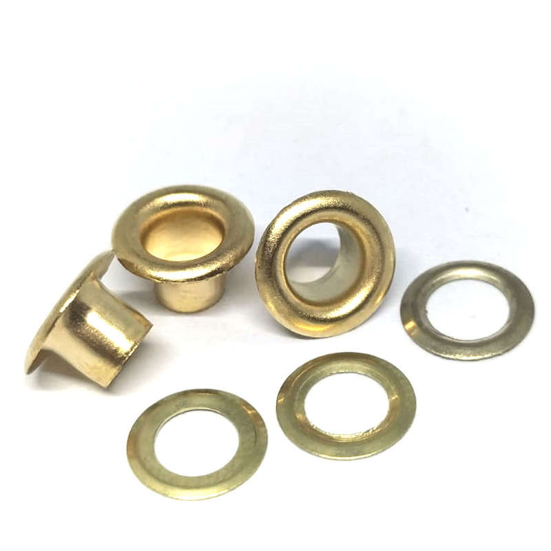 1000pcs Eyelet 4mm and washer, Copper, Golden colour
