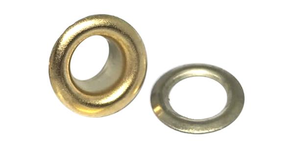 1000pcs Eyelet 4mm and washer, Copper, Golden colour
