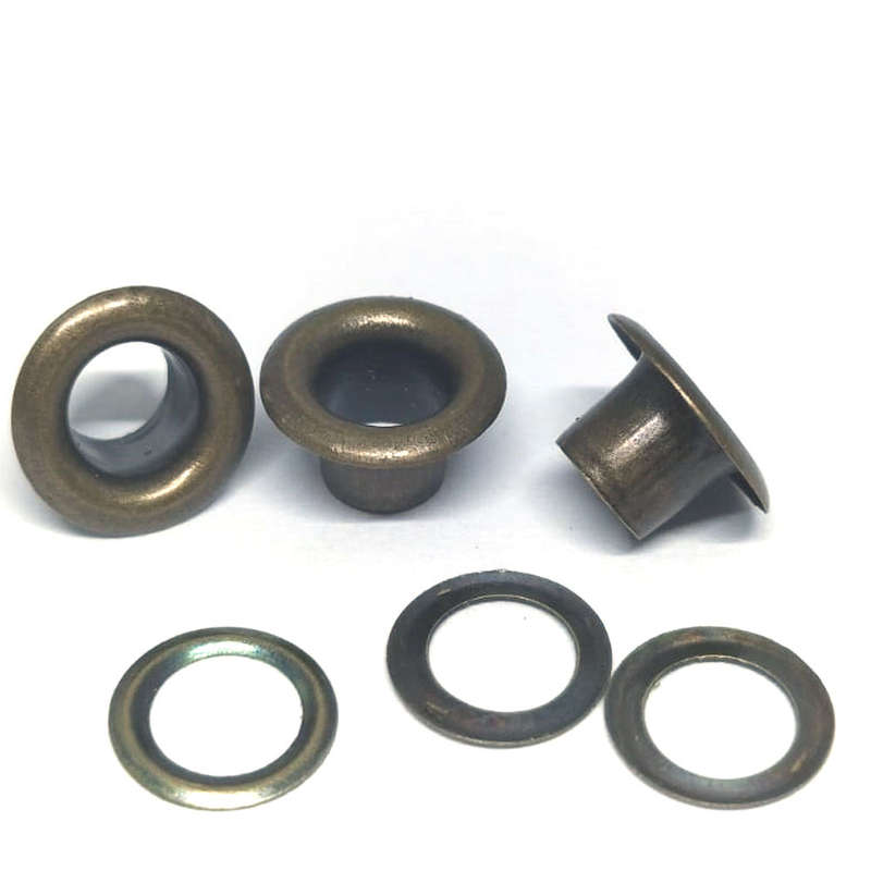 1000pcs Eyelet 4mm and washer, Copper, Antique Brass
