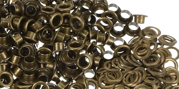 1000pcs Eyelet 4mm and washer, Copper, Antique Brass