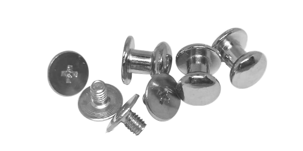 50pcs Screw rivet ball cap, 8.2x8x8.6mm (Silver)
