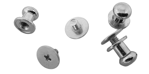 50pcs Screw rivet ball cap, 8x6x8mm (Silver in colour)