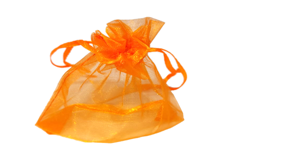 100ea Organza bag, 90x120mm, Orange