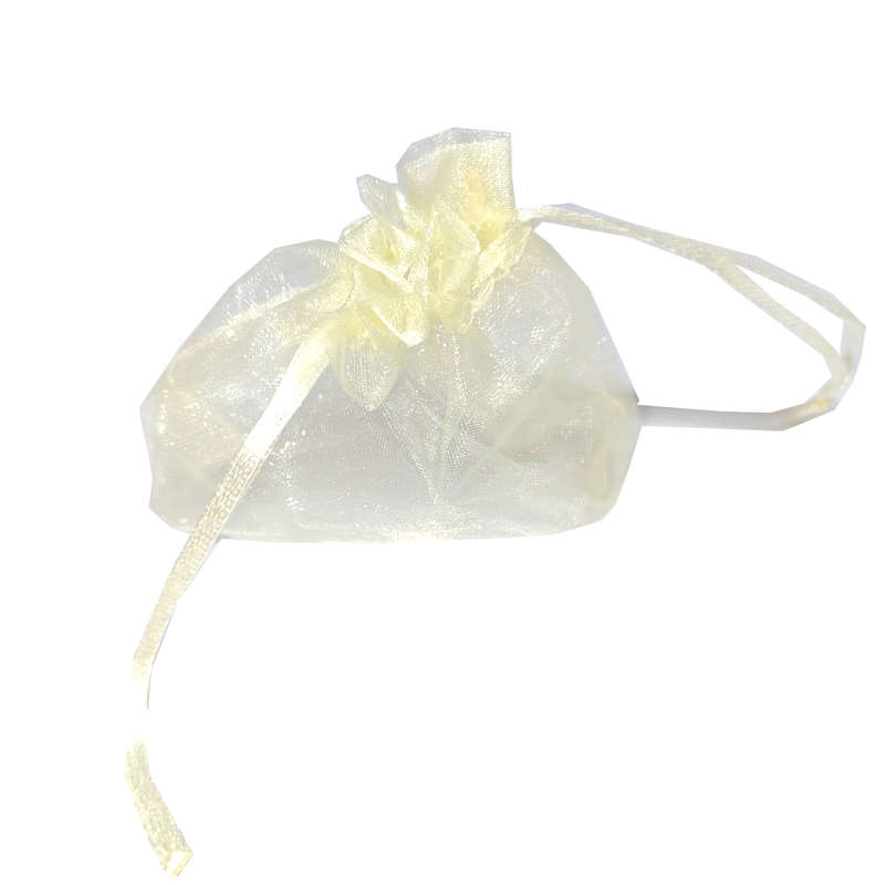 100ea Organza bag, 90x120mm, Cream