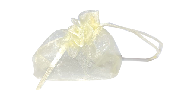 100ea Organza bag, 90x120mm, Cream