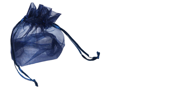 10ea Organza bag, 90x120mm, Blue
