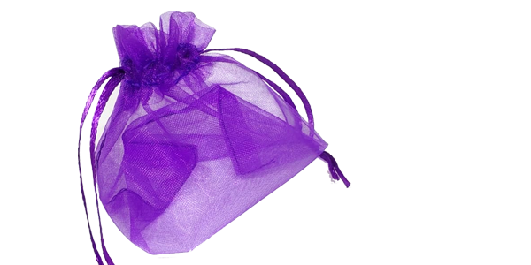 100ea Organza bag, 90x120mm, Plum