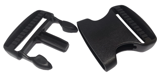 50pcs Buckle 50mm, Black, Quick release, Plastic