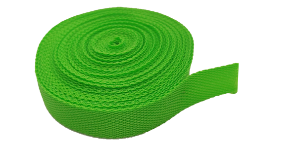 10m Webbing 25mm Lime