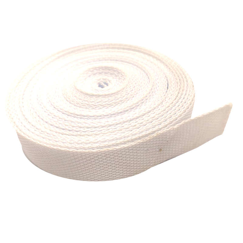 10m Webbing 25mm White