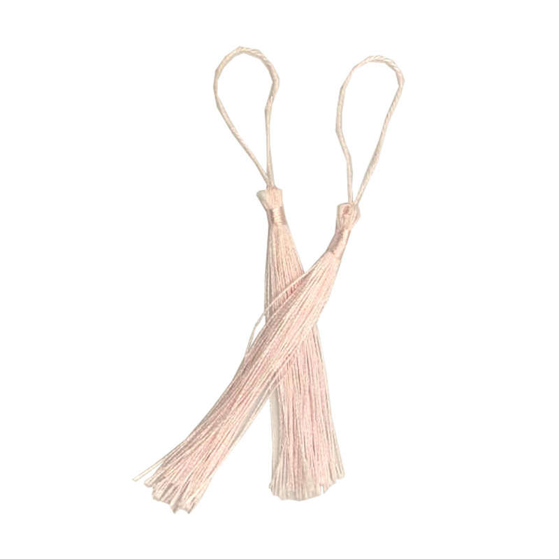100pcs Blush Tassel, Thread 80mm with loop