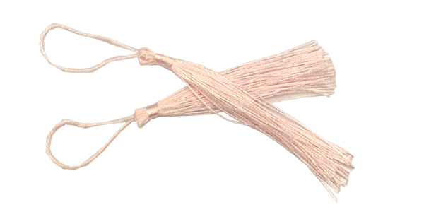 100pcs Blush Tassel, Thread 80mm with loop
