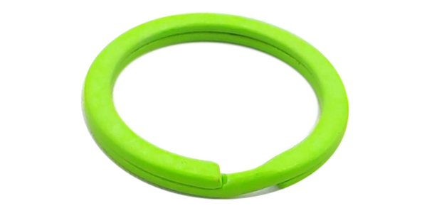 100pcs Split ring Flat (30mm) Lime
