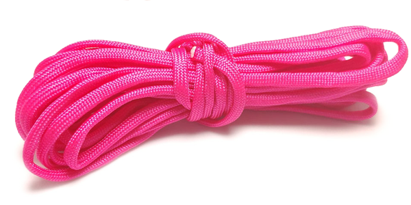 5m Round Braid, 4mm, Bright Pink