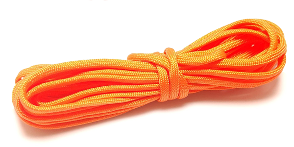 5m Round Braid, 4mm, Bright Orange