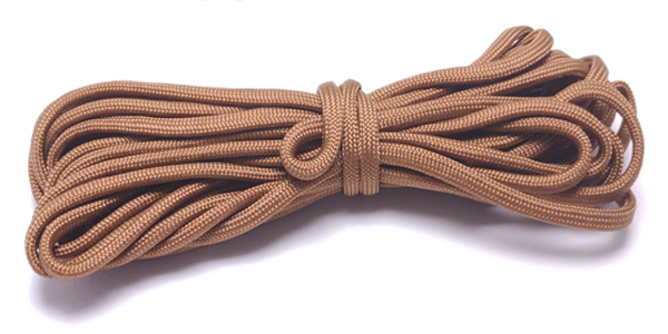 5m Round Braid, 4mm, Brown
