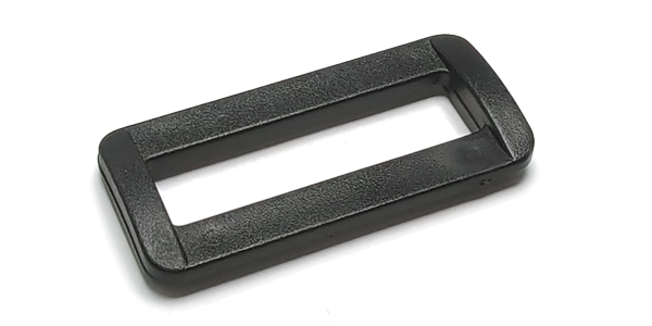 100pcs Loop, Plastic Rectangular, 20mm, Black